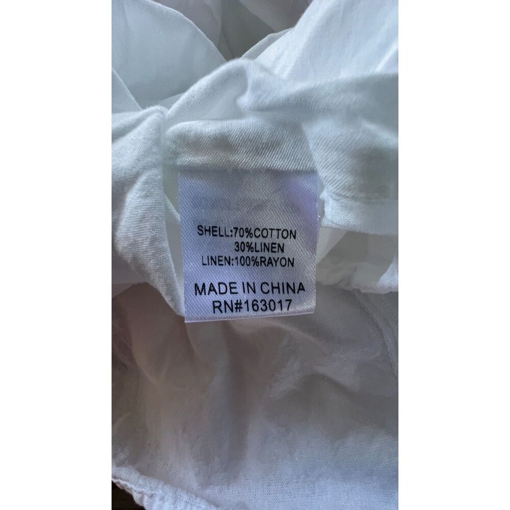 Princess Polly White Tiered Mini Dress Balloon Sleeve Size 2 - Picture 5 of 7